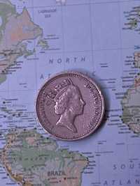 one pound moeda Reino Unido 1997