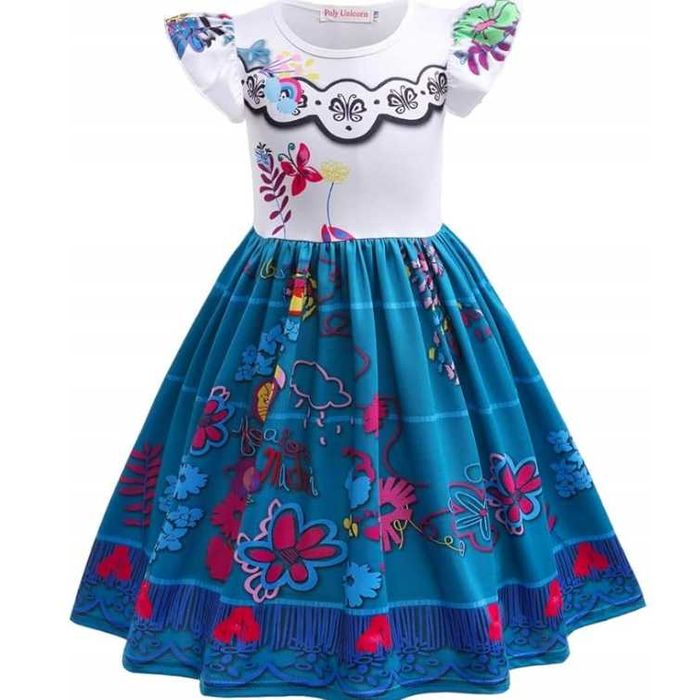 KOSTIUM KSIĘŻNICZKI SUKIENKA Dla dzieci Strój Halloween Karnawał 9 Lat