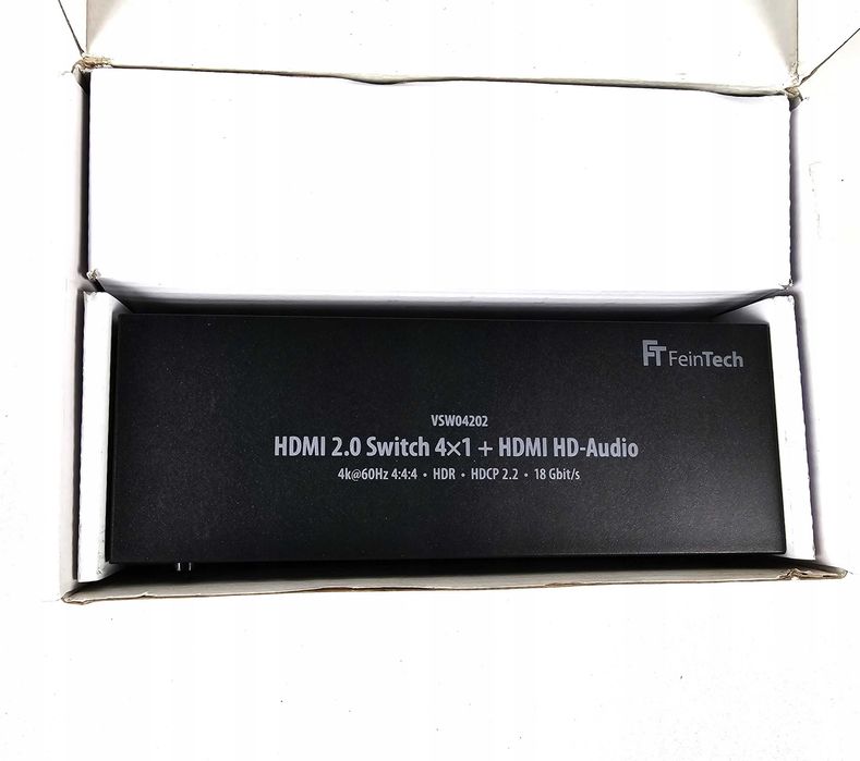 FeinTech VSW04202 Switch Przełącznik HDMI 2.0 4x1