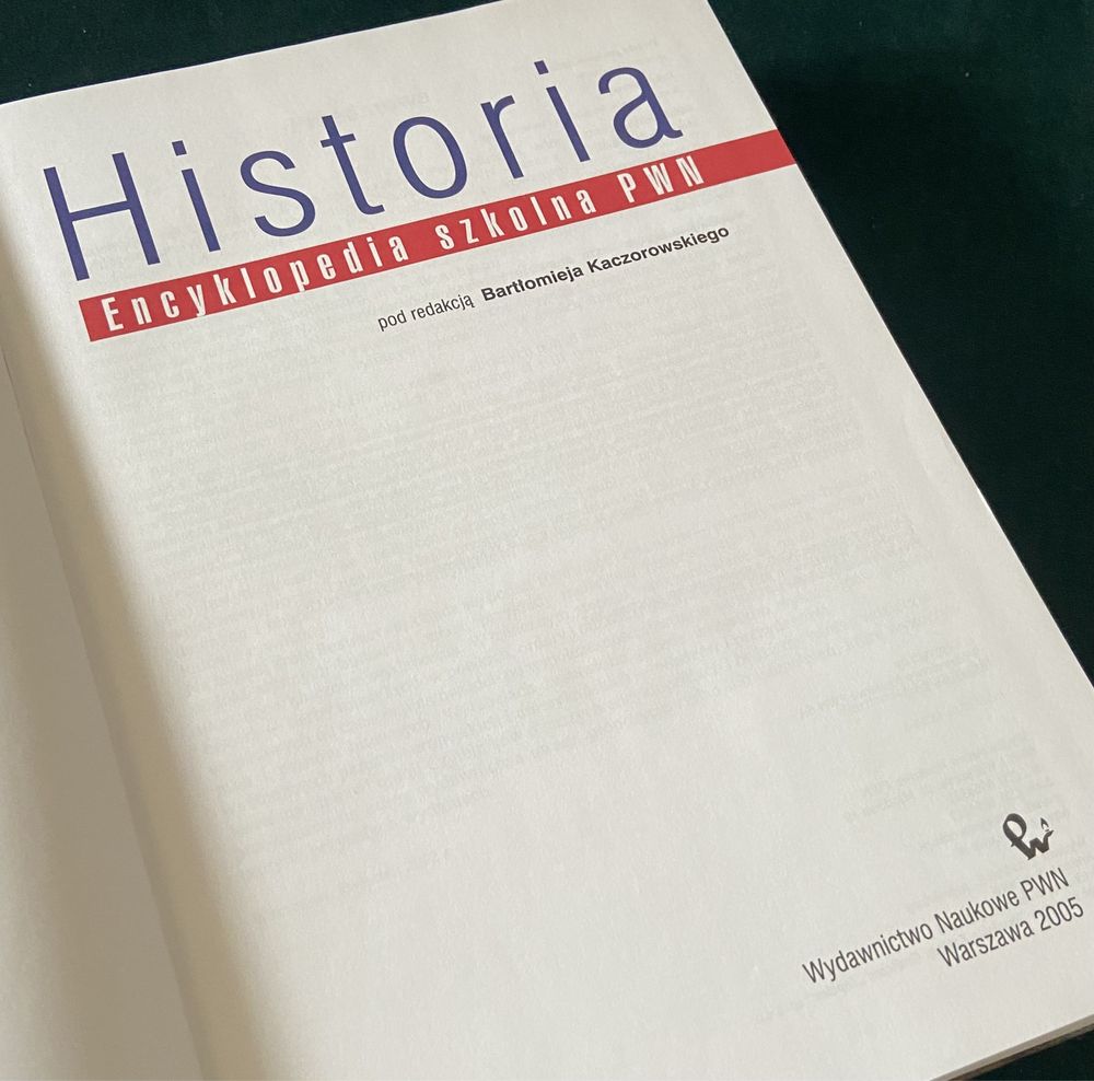 Książka Encyklopedia szkolna PWN Historia Kaczorowski 2005