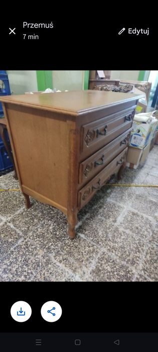 Dębowa komoda ludwikowska