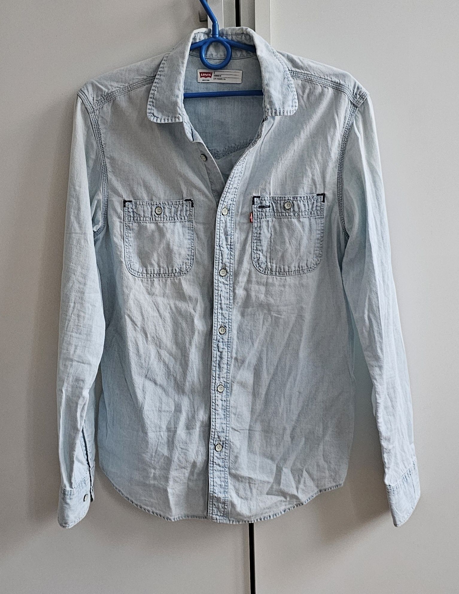 Levi's koszula jeansowa S niebieska babyblue standard levis