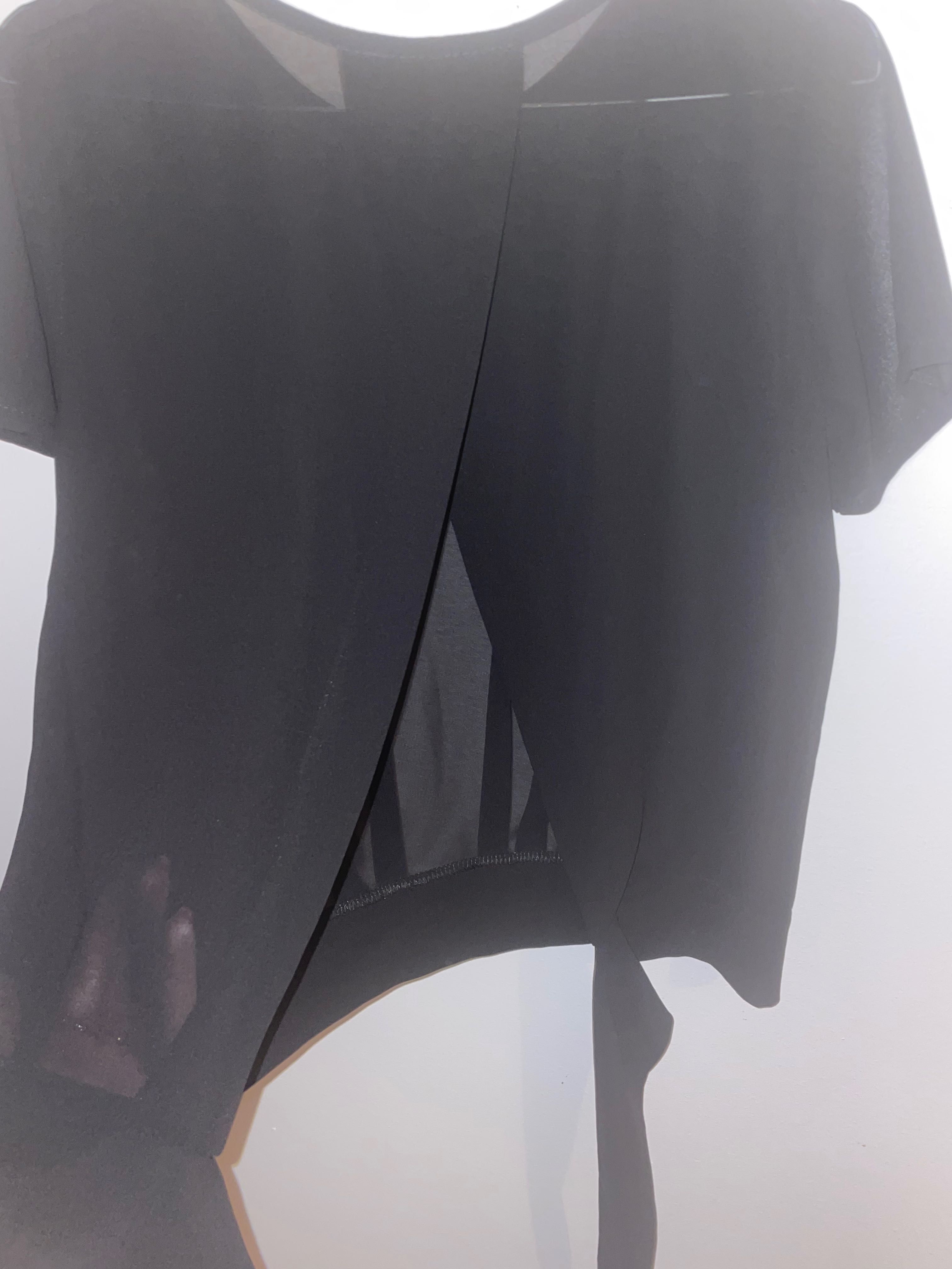 Blusa transparente preta