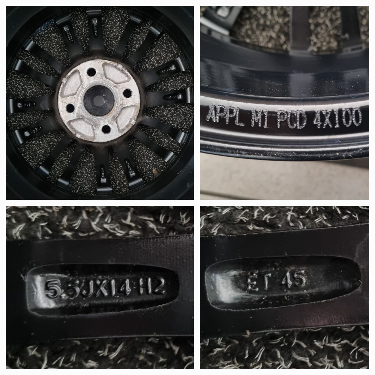 Felgi Alu 14" KIA Picanto III 3 Rio II 2 Hyundai i10 i20 4x100 BdbStan