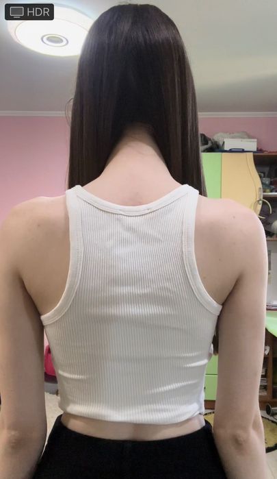 Бежево-білий топ bershka