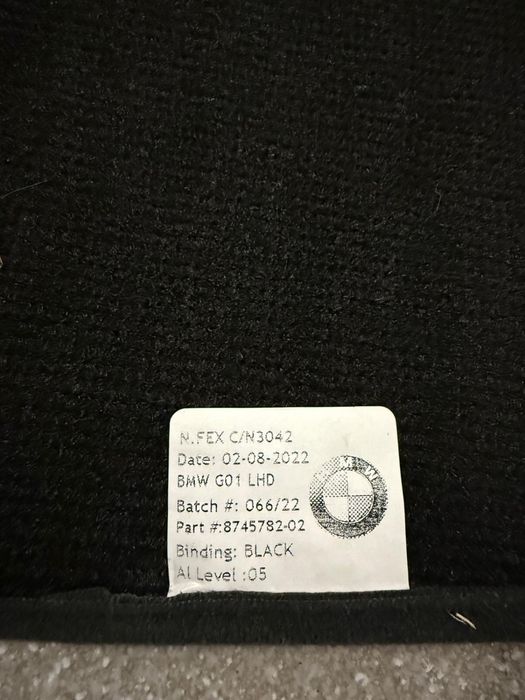 Dywaniki welurowe BMW G01 x3 Mpakiet