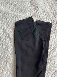 czarne eleganckie spodnie biurowe xs 34 materiał