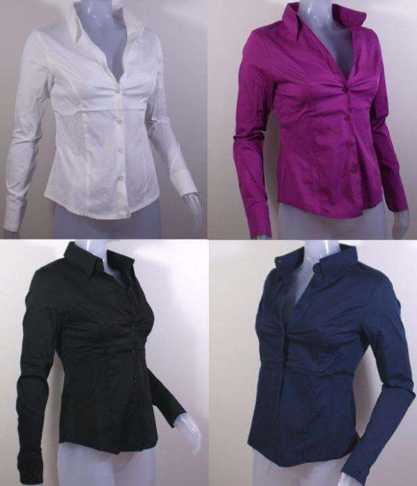 4 Camisas de Senhora Novas com etiquetas e embaladas individualmente