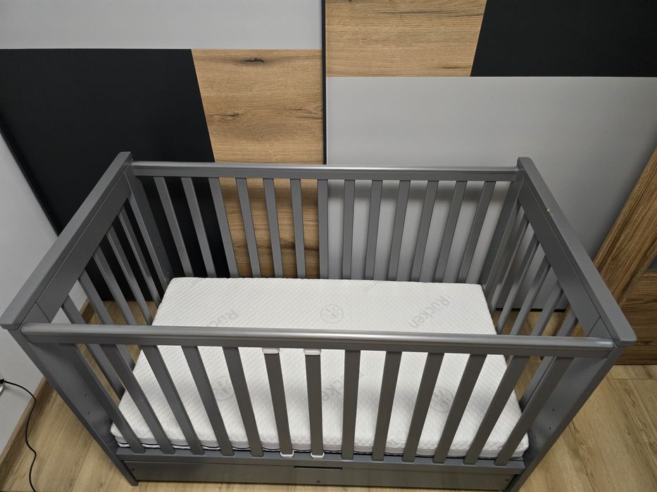 Łóżeczko niemowlęce 60x120 + materac Rucken Aero