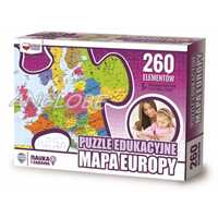 PUZZLE EDUKACYJNE - Mapa Europy - nowość, najwyższa jakość