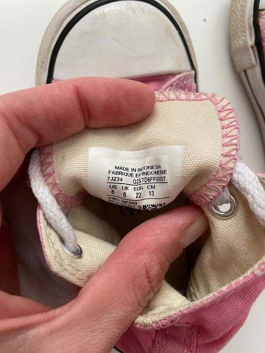 Converse trampki różowe rozmiar 22 długość 13cm