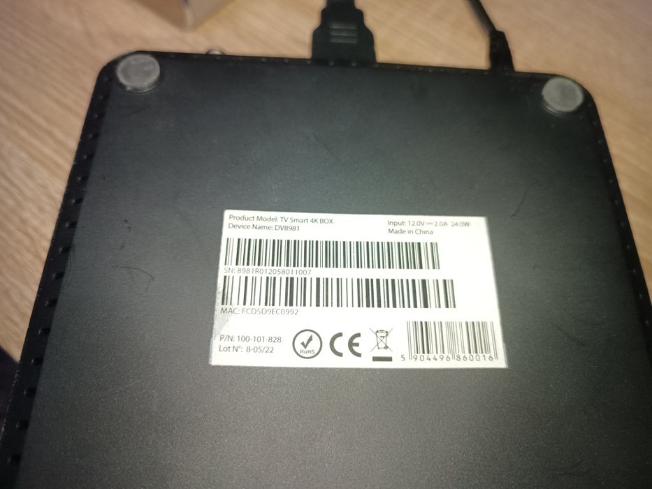 Smart TV Box 4k android DVB-T 2 HDR hdd bez pilota