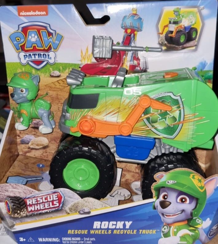 Autko Rockye Rescue Wheels z bajki Psi Patrol,  wyjmowana figurka