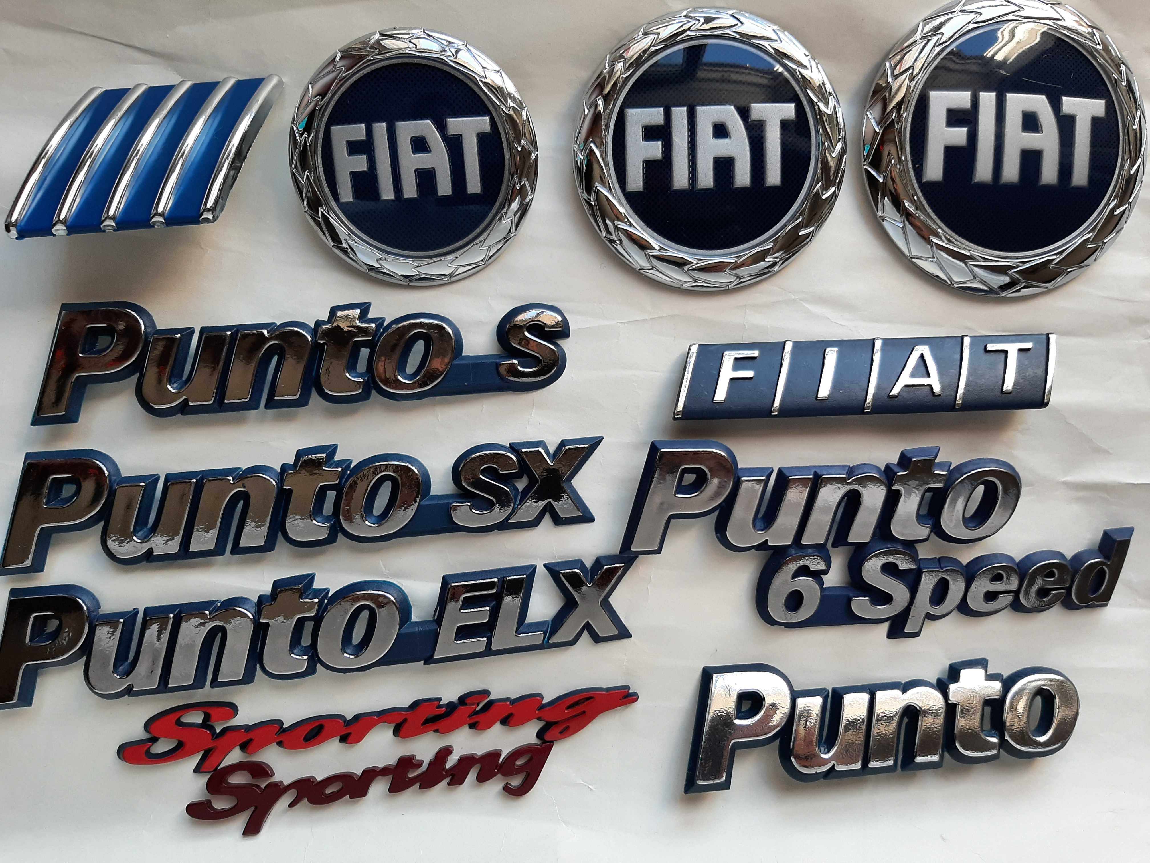 PUNTO Fiat emblemas logos simbolos legendas novos