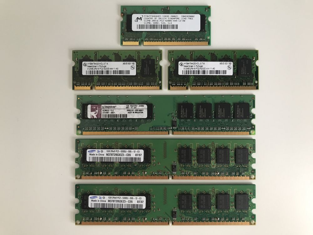 Оперативна пам’ять DDR4 DDR3 DDR2 32Gb 16Gb 8Gb 4Gb 2GB 1Gb 512Mb RAM