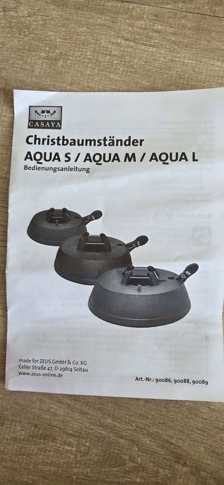 Stojak na choinkę do 2 metrów Casaya Aqua S