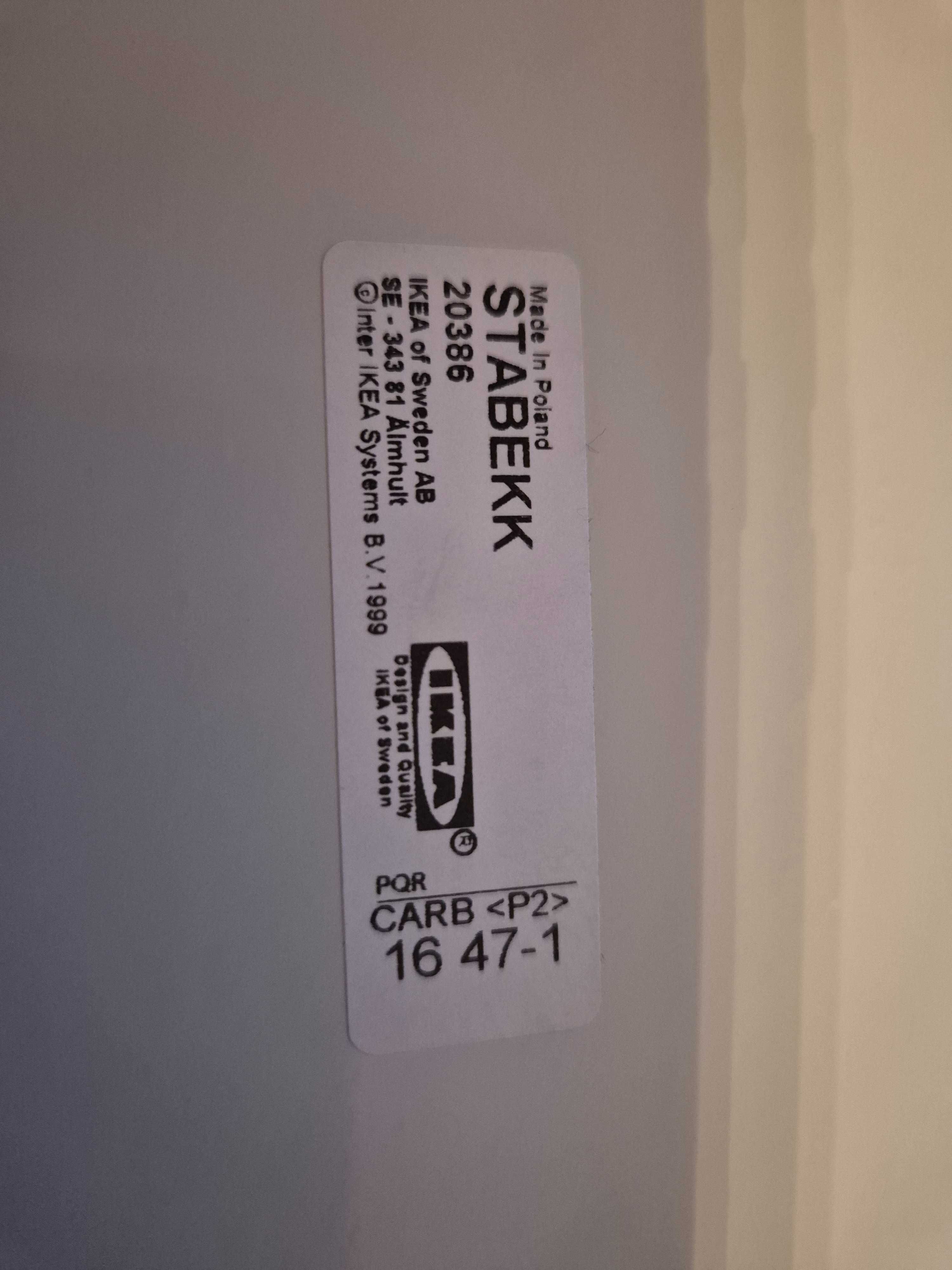 Okrągłe drewniane lustro Ikea Stabekk solidna rama średnica 75 cm