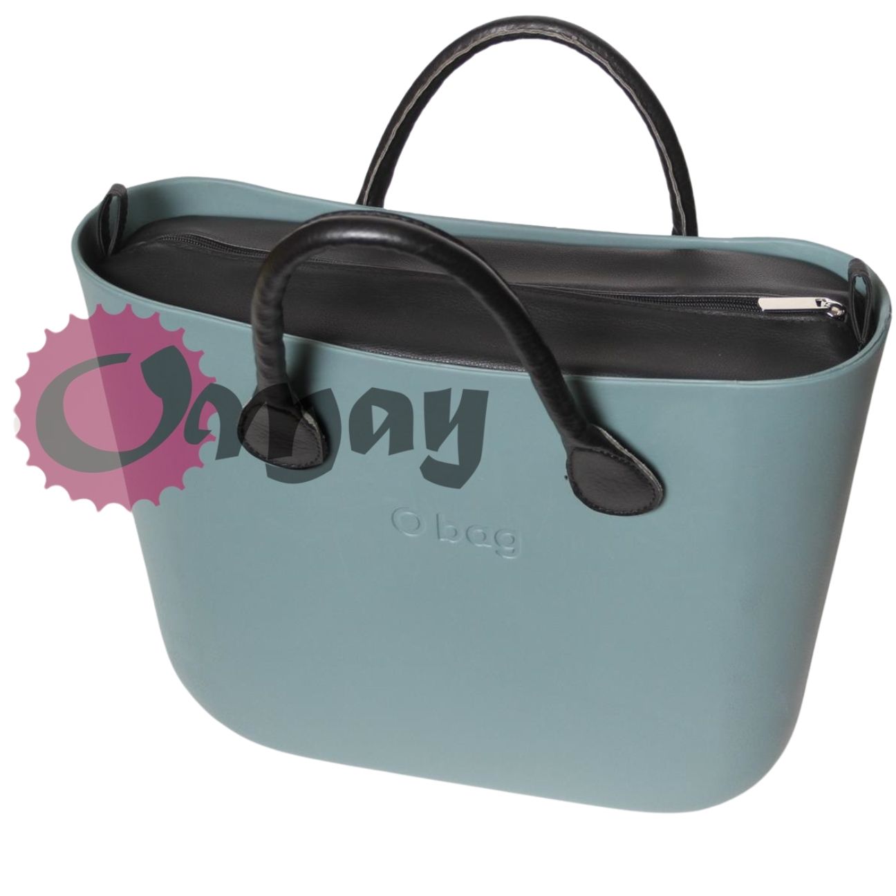 Czarny Mat Eko Skóra organizer do OBAG BAG STANDARD 2 kieszenie OMAY