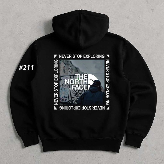 Черная кофта ТНФ — Cotton 100% — Худи The North Face PinkBox Чорне