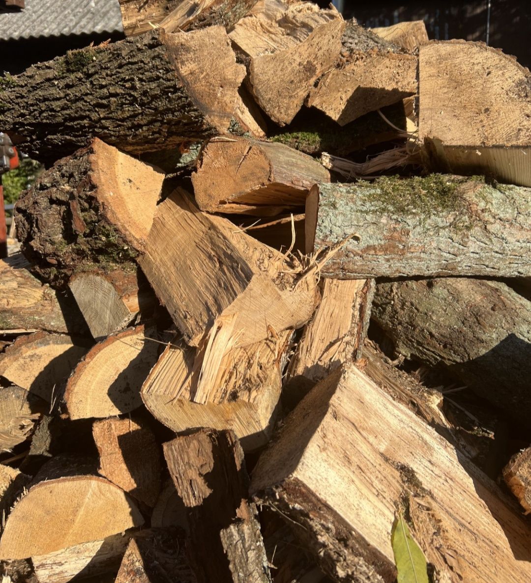 Drewno dębowe  Dąb opałowe kominkowe wałki 1m3