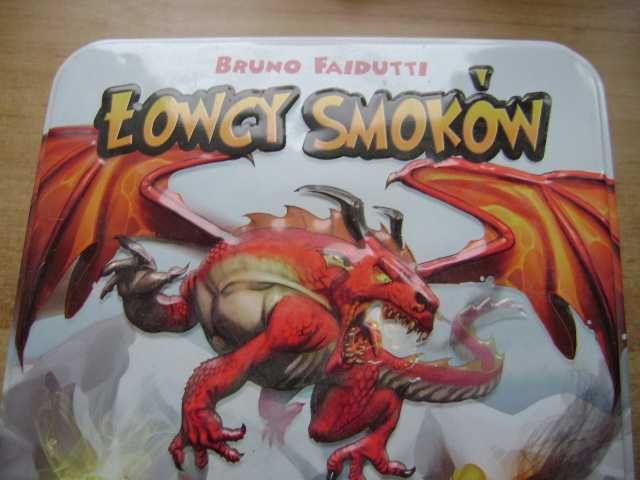 Starocie z PRL - GRY = Pudełko blaszane ŁOWCY SMOKÓW kolekcjonerskie