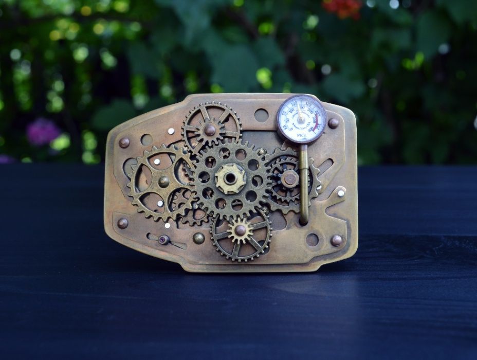 Пряжка для ремня ручной работы, Стимпанк, Steampunk, ременная пряжка