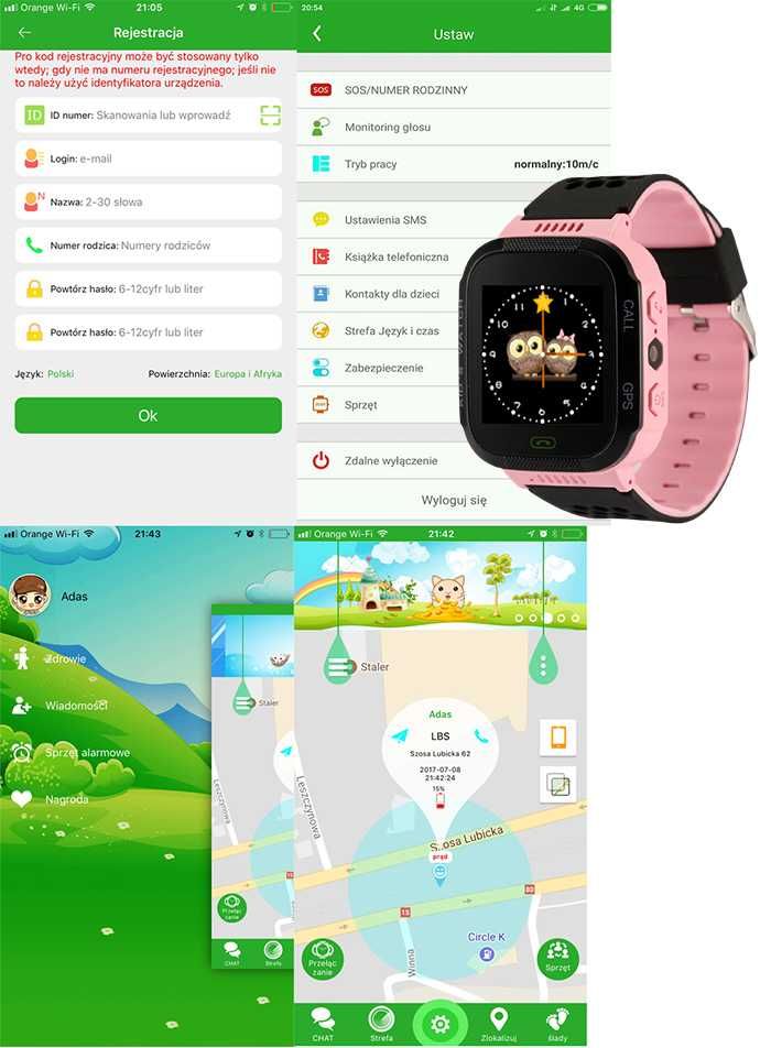 SMARTWATCH Zegarek dla Dzieci SIM Lokalizator GPS Menu PL Rozmowy HIT