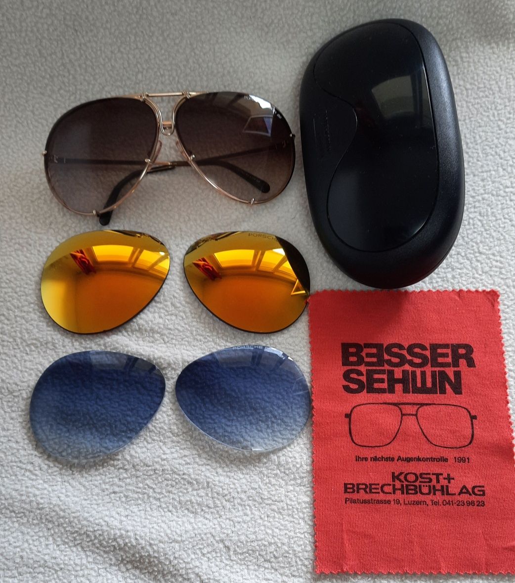 Porsche Design by Carrera 5623 Gold Złote okulary przeciwsłoneczne