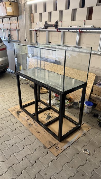 Akwarium 300l  z kominem + stelaż. Akwarium morskie