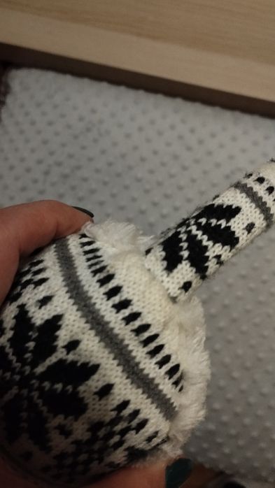 Rękawiczki ciepłe zestaw gratis 6 10 lat nauszniki 128