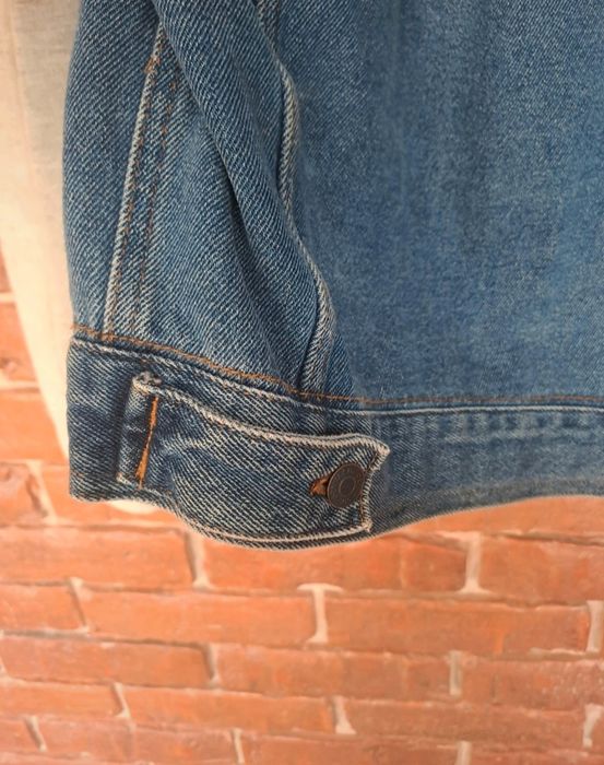 Męska kurtka bluza katana jeansowa denim dżinsowa r.S z kapturem