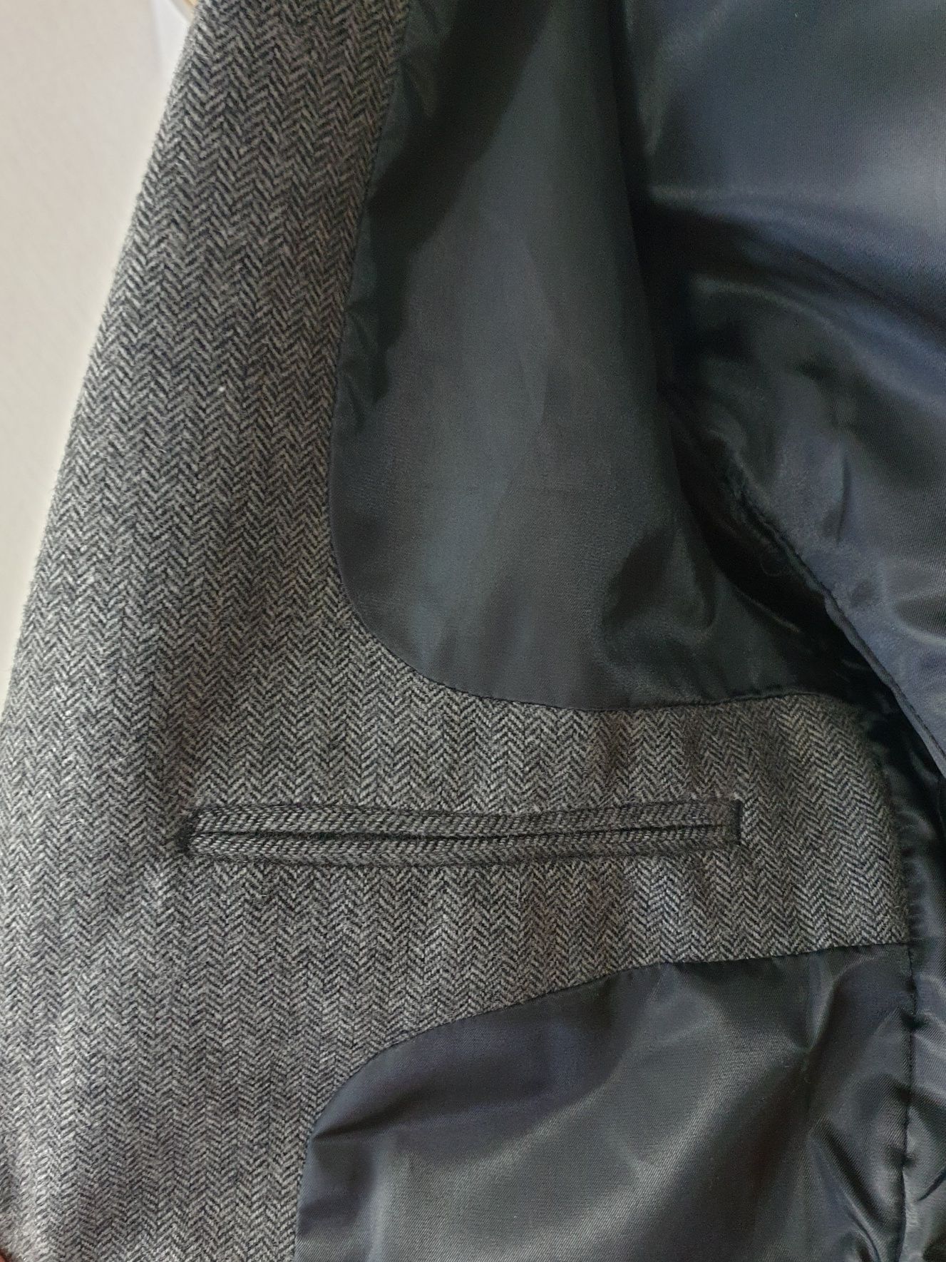 H&M - S-M_50 - 2 види - Піджак чоловічий Сірий твідовий мужской пиджак