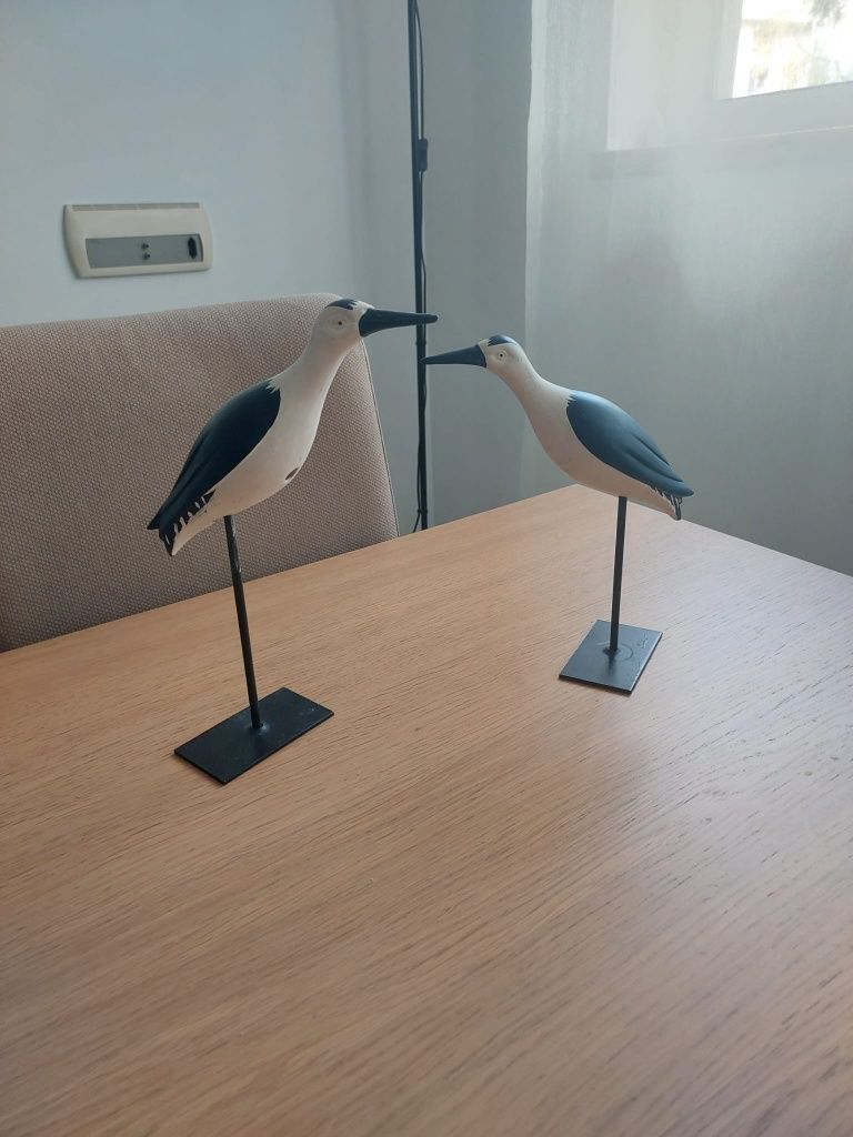 Casal de aves em cerâmica