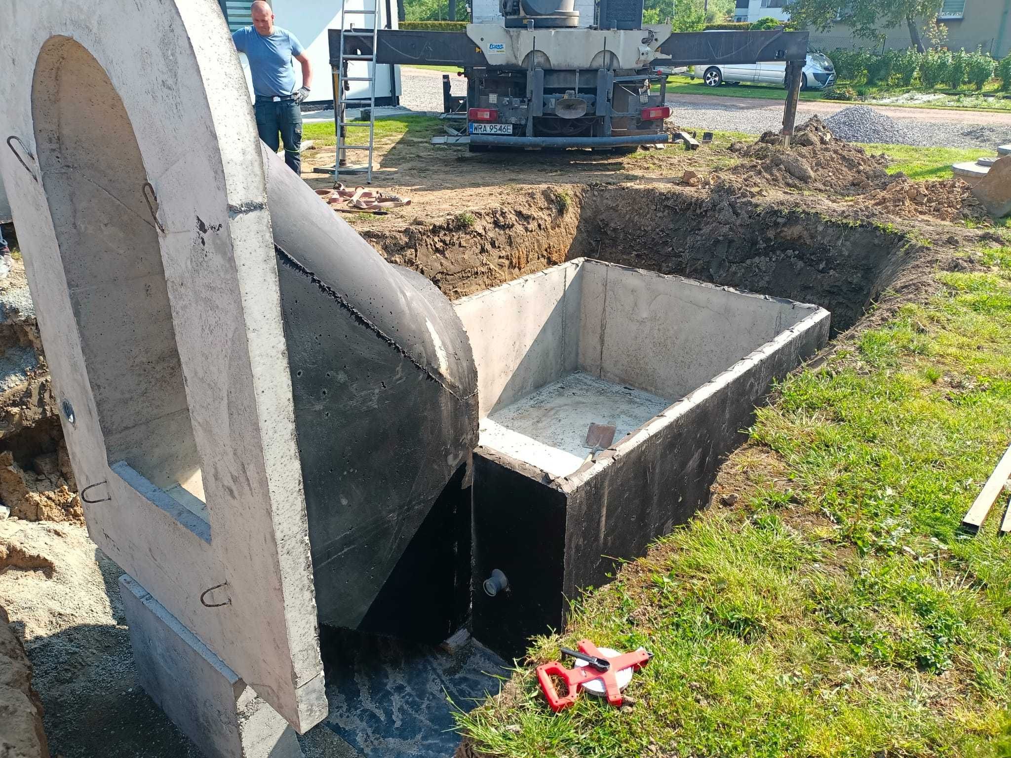 piwnica betonowa ogrodowa ziemianka 350 B30W8 schody tunel wentylacja