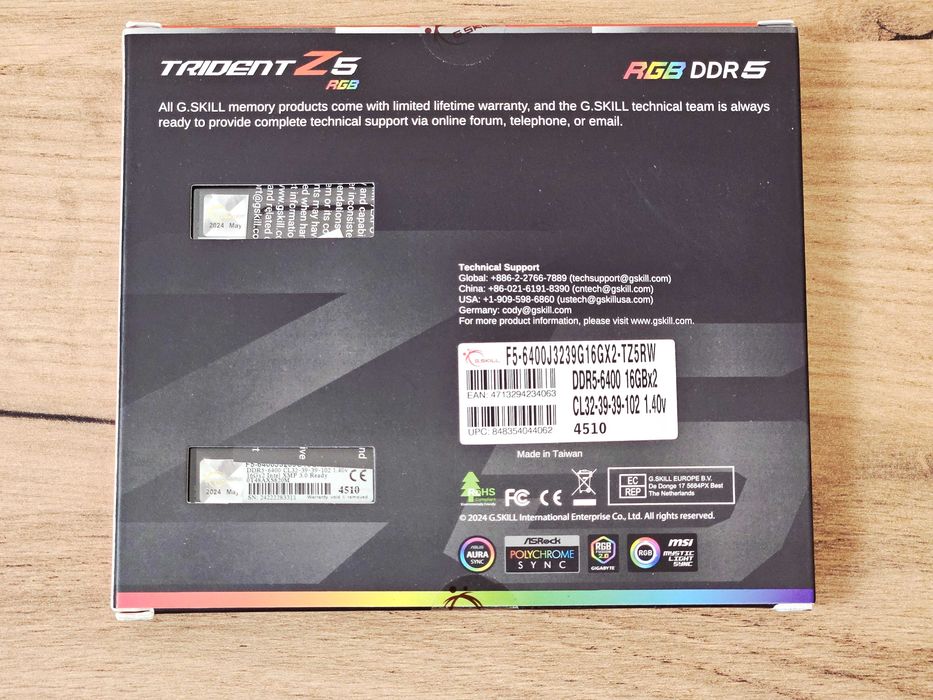 Пам'ять G.Skill Trident Z5 RGB White DDR5 32Gb (2x16Gb) 6400Mhz