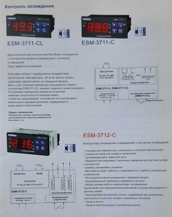 Контроллер нагрева и охлаждения. Модель ESM-3712 и ESM-3712.