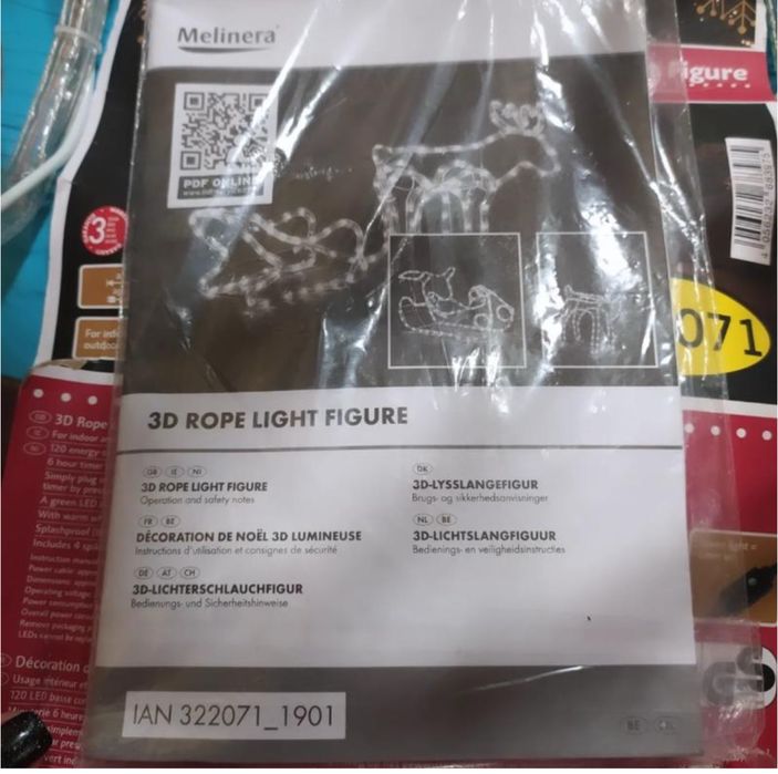 Сані новорічні вулична інсталяція melinera led фігура санчата