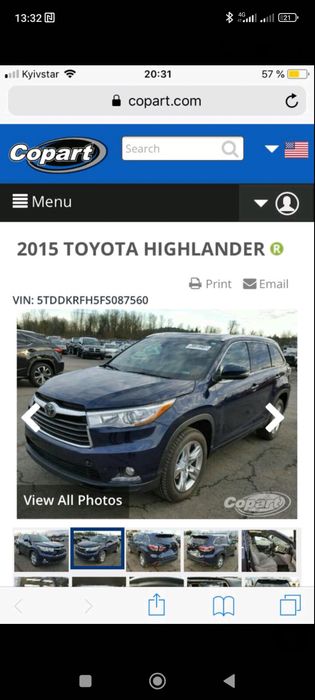 Toyota highlenber LIMITED відміному стані