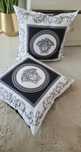 Poduszki poszewki versace 40x40  komplet  glamour  biało czarne srebre