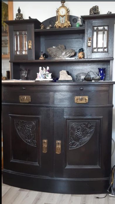 Ciemny brąz kredens przedwojenny super stan