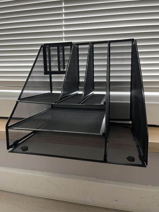 Organizer na dokumenty czarny metalowy