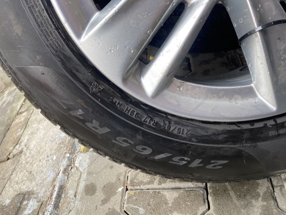 4x Koła 7x17 Opel 5x108 215/65r17 Pirelli