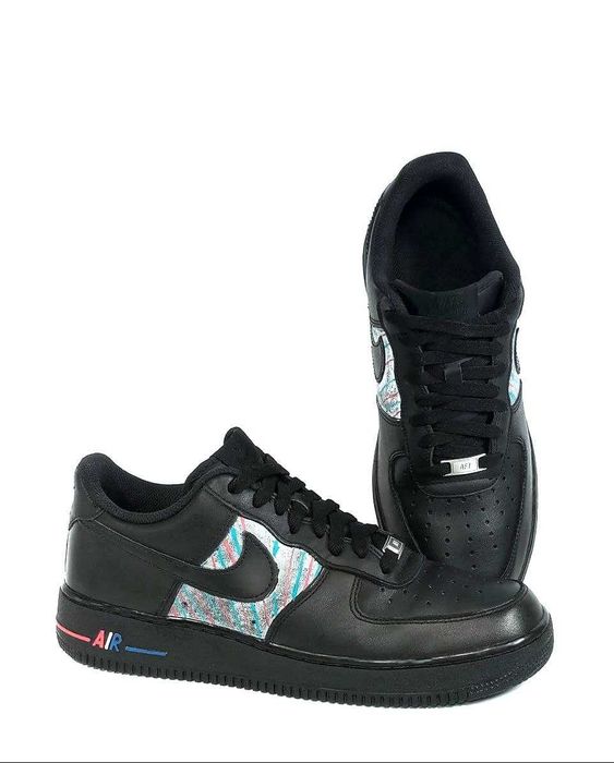 Кожаные кроссовки Nike Air Force 1 '07 Black Оригинал