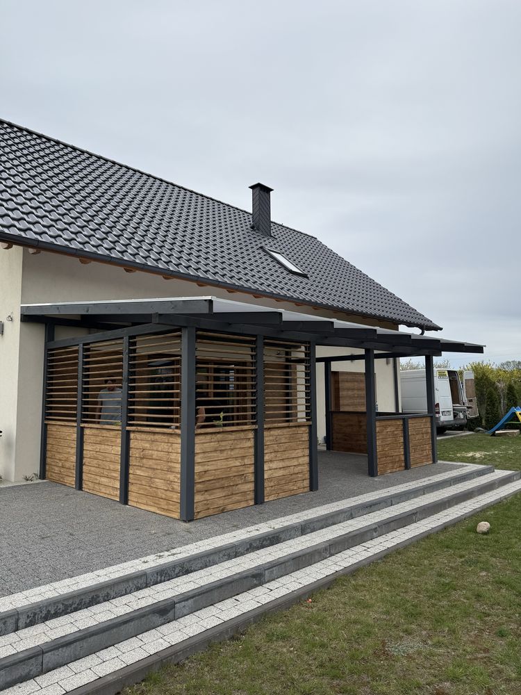 Zadaszenia tarasów pegole wiaty carport kompozyt