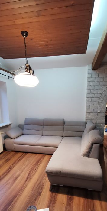 Piękny jasny narożnik z funkcją spania,sofa Agata Meble !