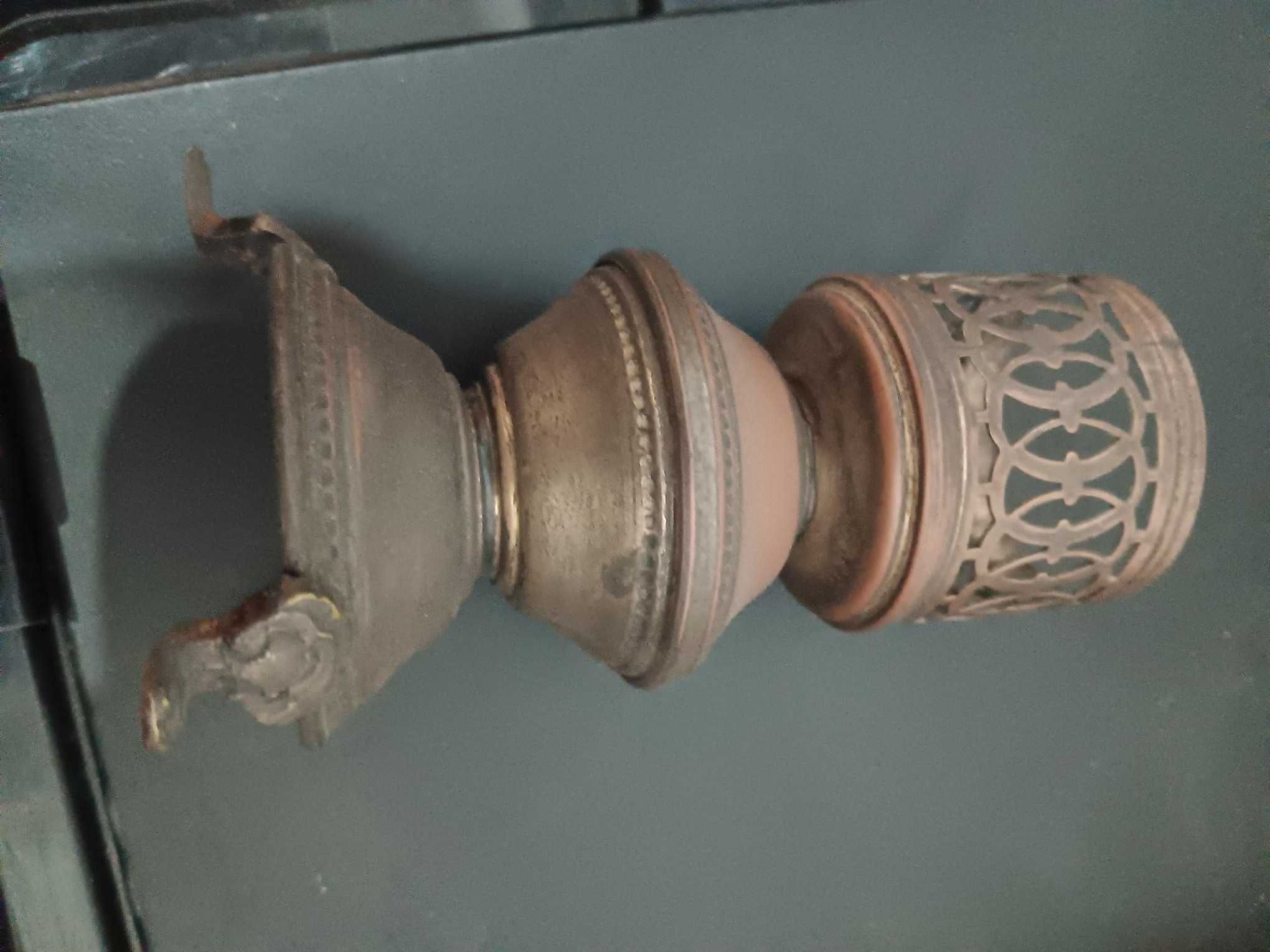 Conjunto de castiçais em estanho e cobre anos 60