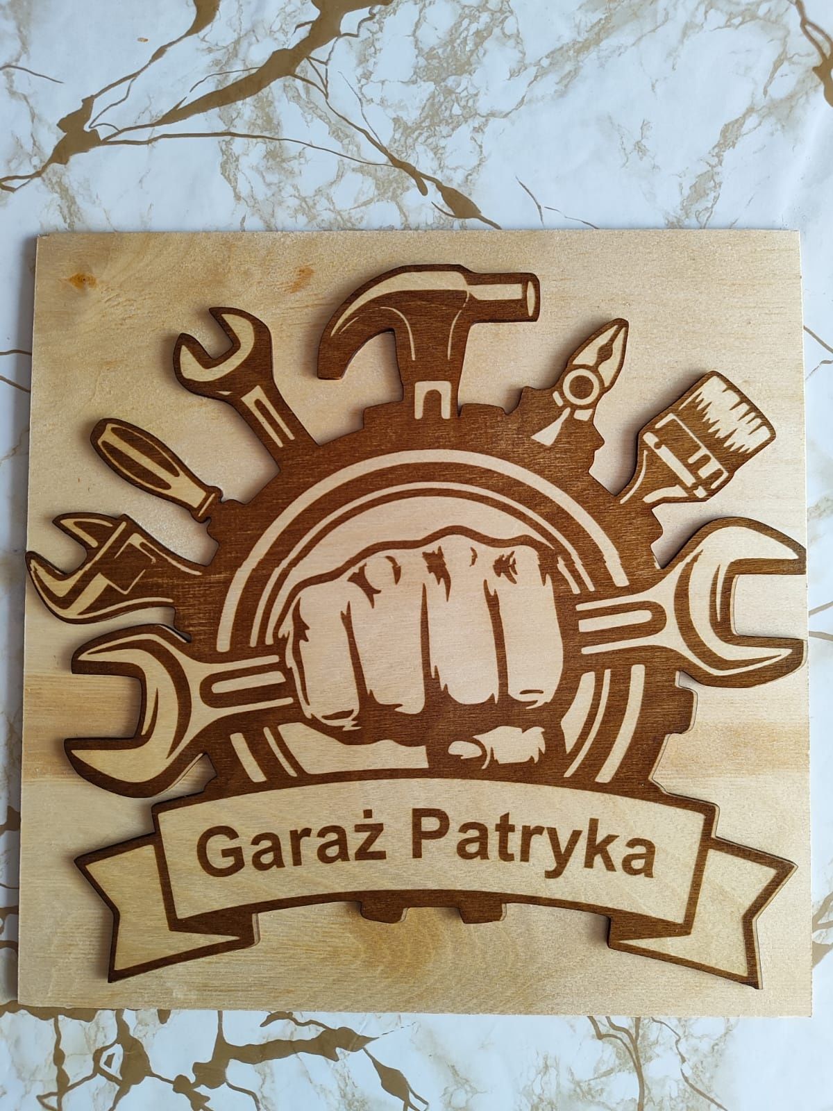 Tablica Garażowa sklejka dowolne imię lub napis