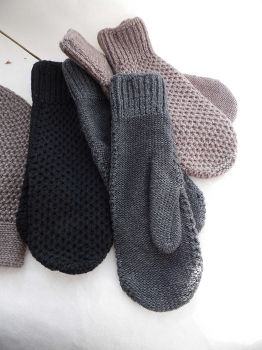 Комплект шапка і рукавички 50 шерсть 50 пан