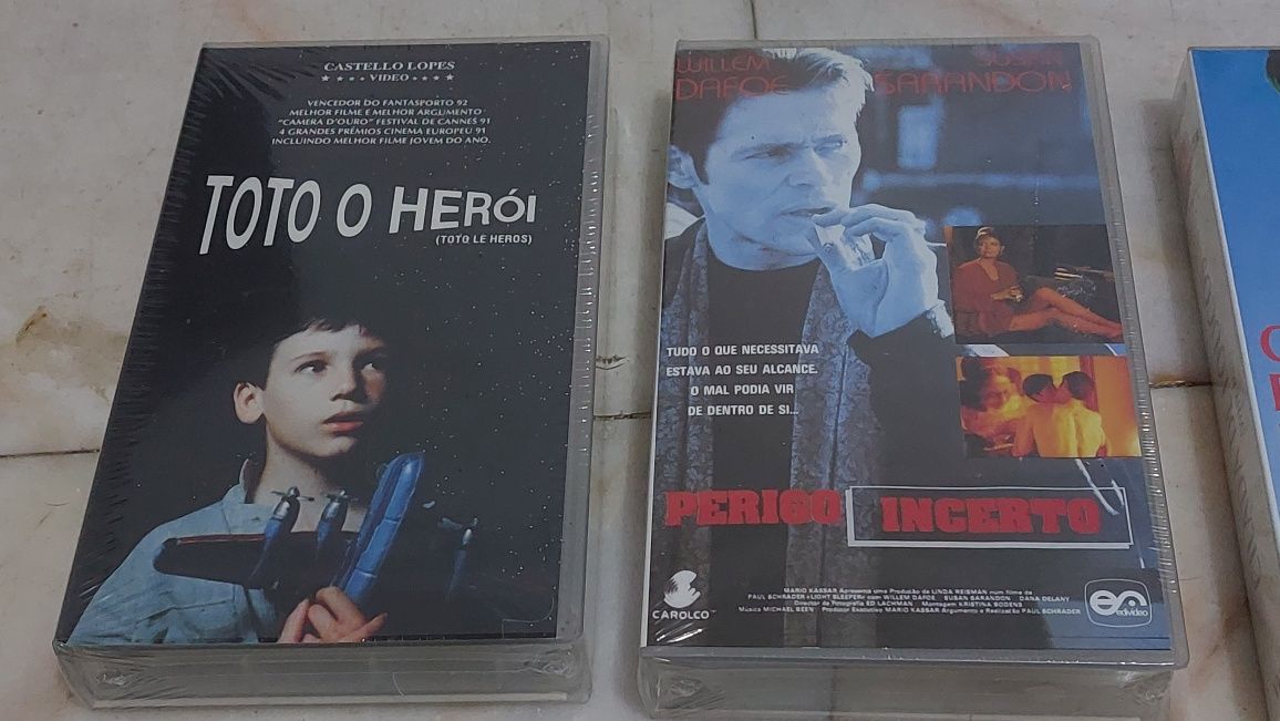 7 filmes VHS novos e selados