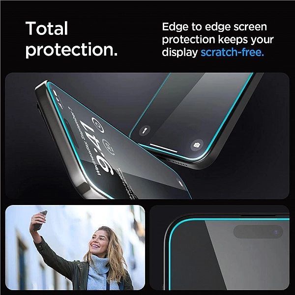 Szkło hartowane Spigen Glas.tR Ez Fit na iPhone 15 Pro Max - 2 szt.